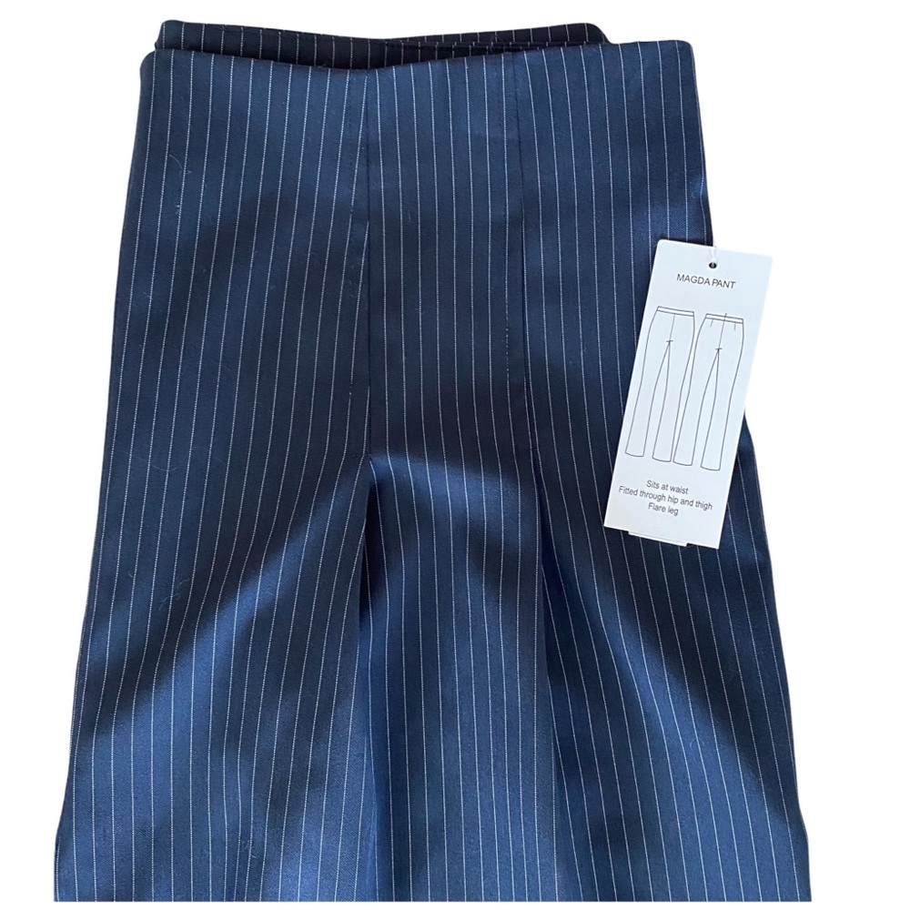 Antonio Melani Grace Blue and White Pinstripe Magda Twill Trouser